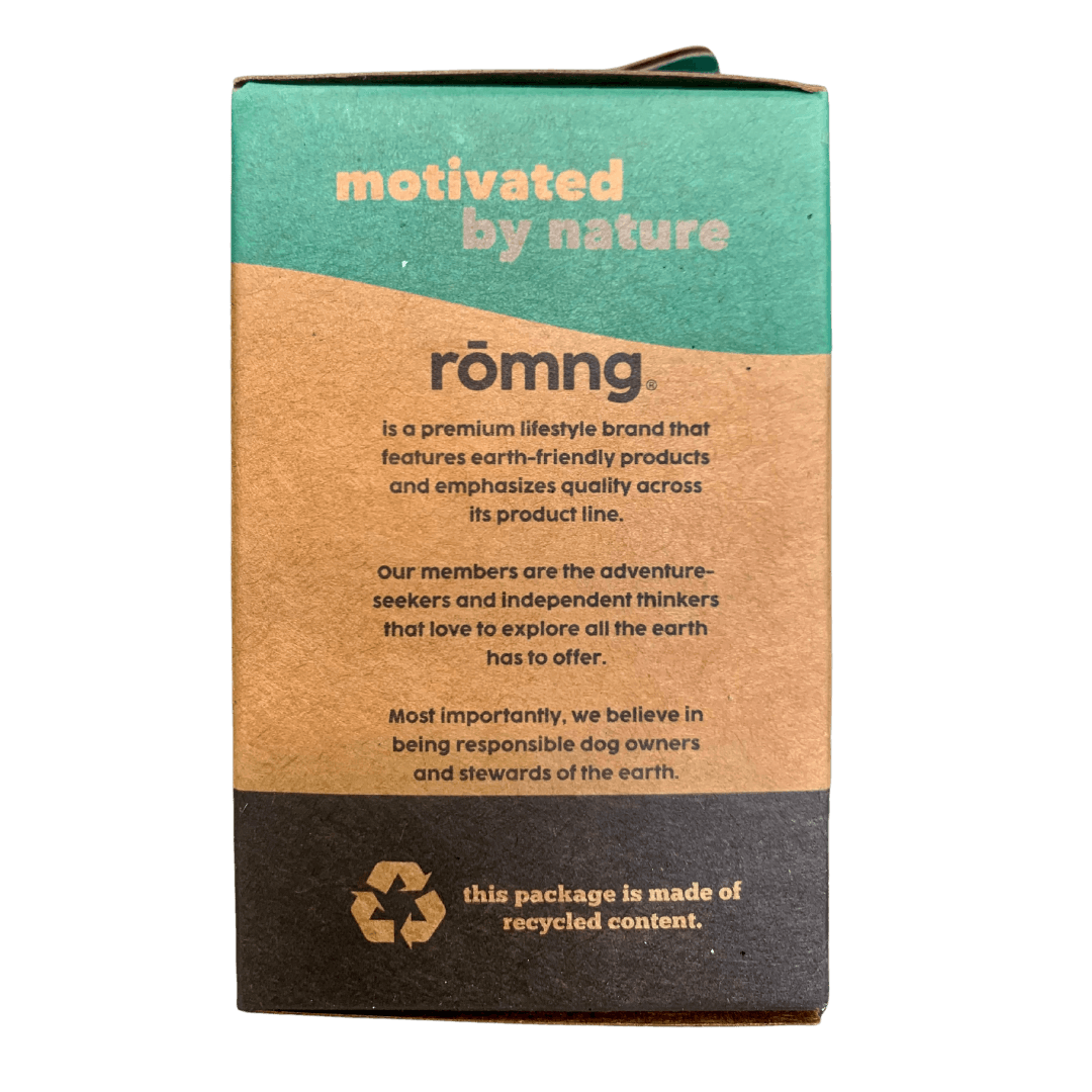 compostable plant-based dog poop bags + bamboo dispenser